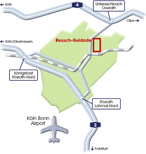 Reusch-Gelände in Rösrath Karte Reusch-Gelände in Rösrath Karte